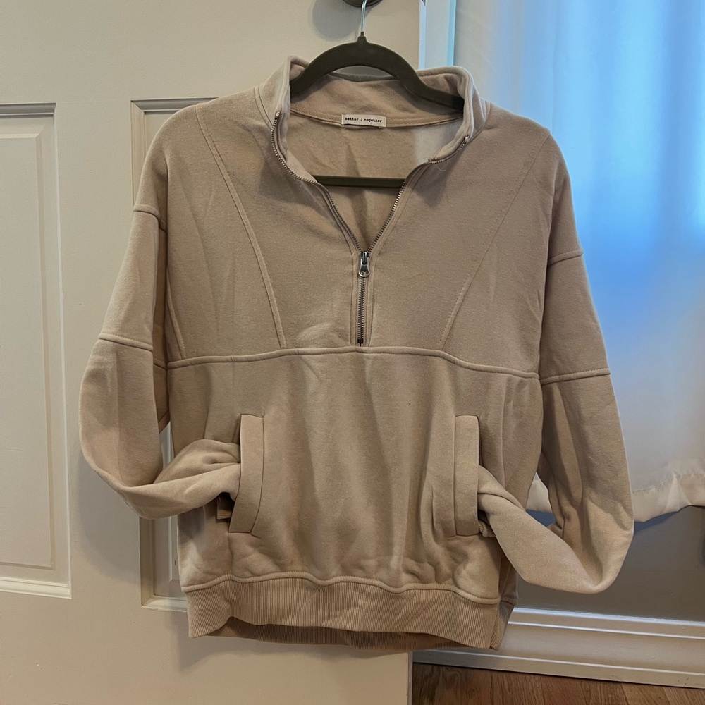 Half zip pullover sweatshirt